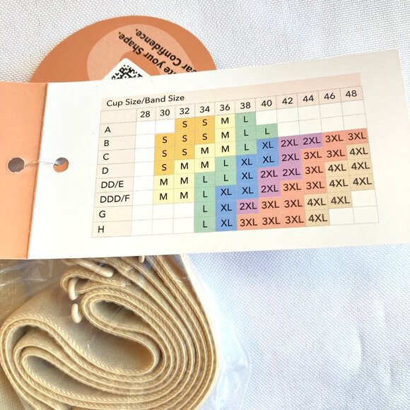 SHAPERMINT Convertible Strapless Bandeau Bra 2XL Beige 10400 NWT - Picture 5 of 9